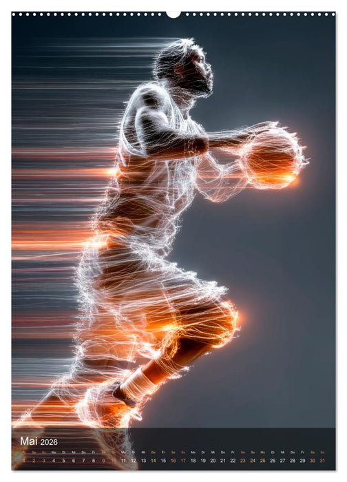 Basketball - Die visuelle Kraft des Sports (CALVENDO Premium Wandkalender 2026)