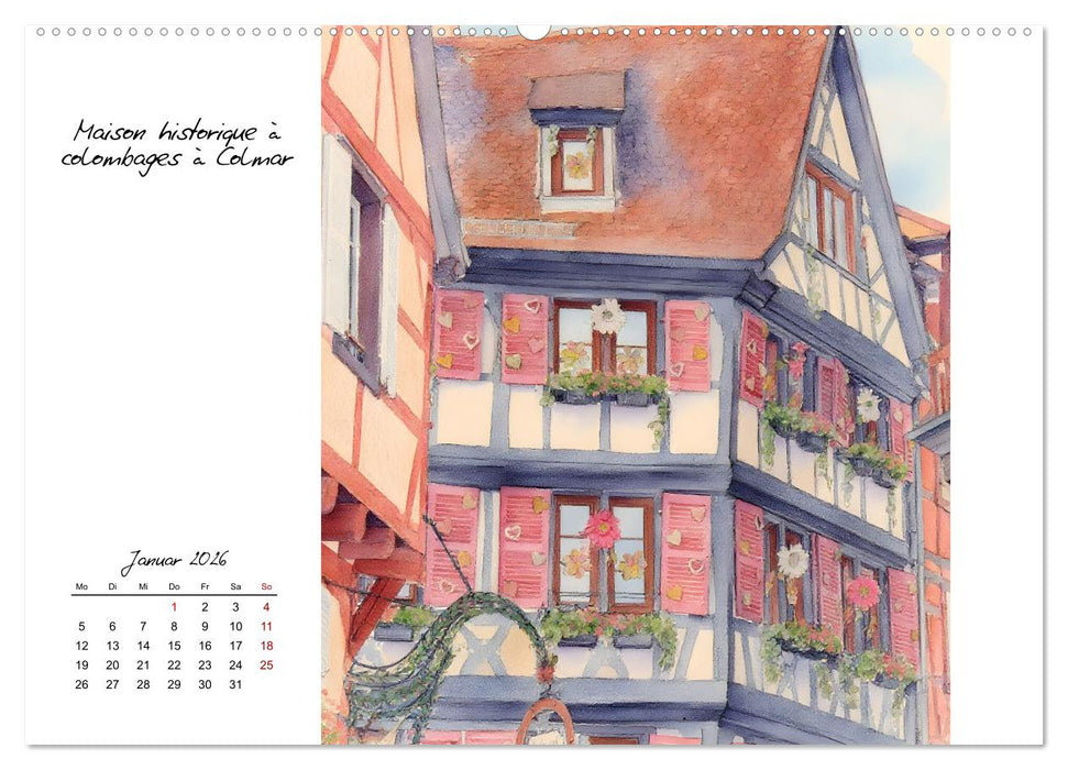 Zauberhafte Motive aus dem Elsass (CALVENDO Wandkalender 2026)