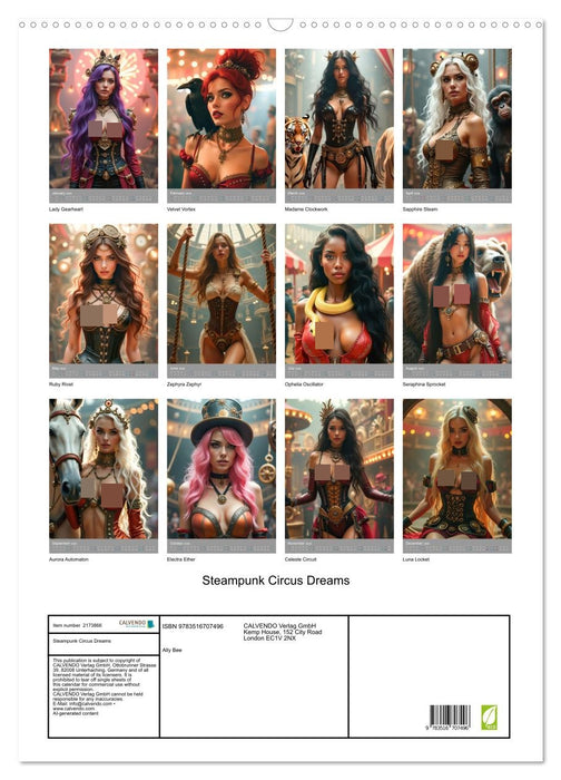 Steampunk Circus Dreams (CALVENDO Monthly Calendar 2026)