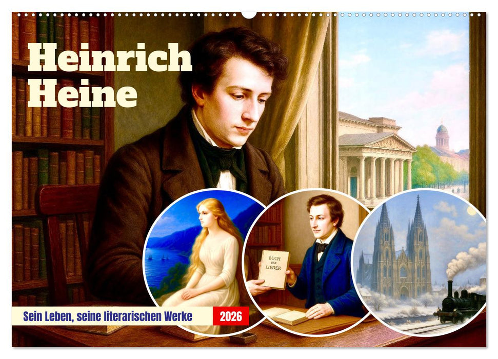 Heinrich Heine. Sein Leben, seine literarischen Werke (CALVENDO Wandkalender 2026)