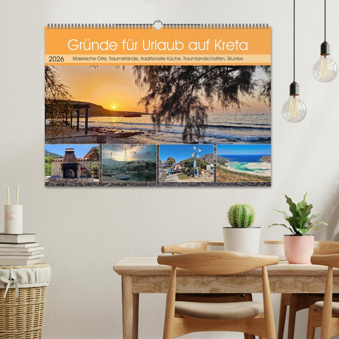 Gründe für Urlaub auf Kreta (CALVENDO Wandkalender 2026)