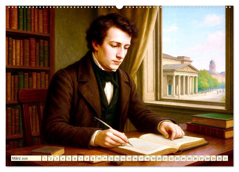 Heinrich Heine. Sein Leben, seine literarischen Werke (CALVENDO Premium Wandkalender 2026)