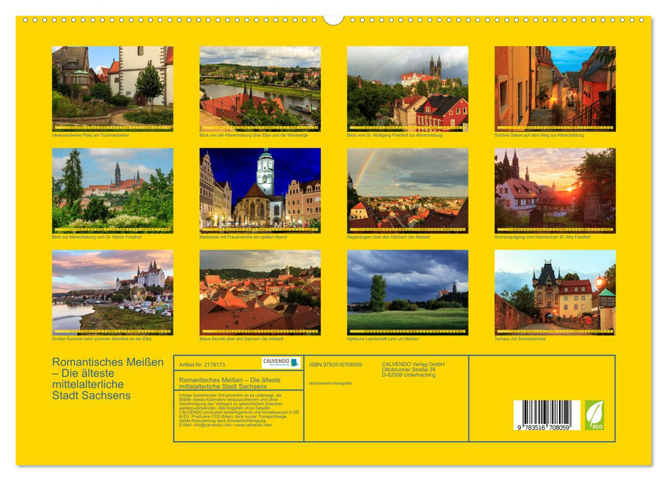 Romantisches Meißen – Die älteste mittelalterliche Stadt Sachsens (CALVENDO Premium Wandkalender 2026)