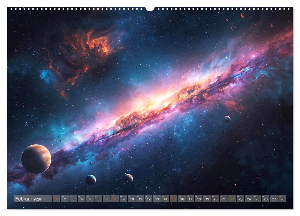 Fantastische Sternenwelten (CALVENDO Premium Wandkalender 2026)