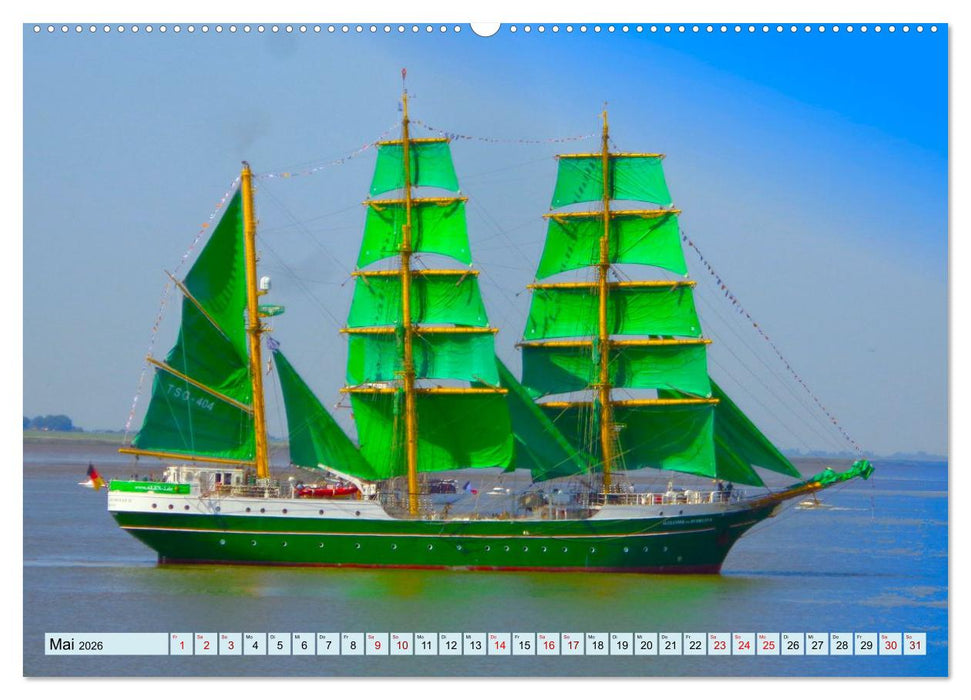 Ein detaillierter Blick auf Segelschiffe (CALVENDO Wandkalender 2026)