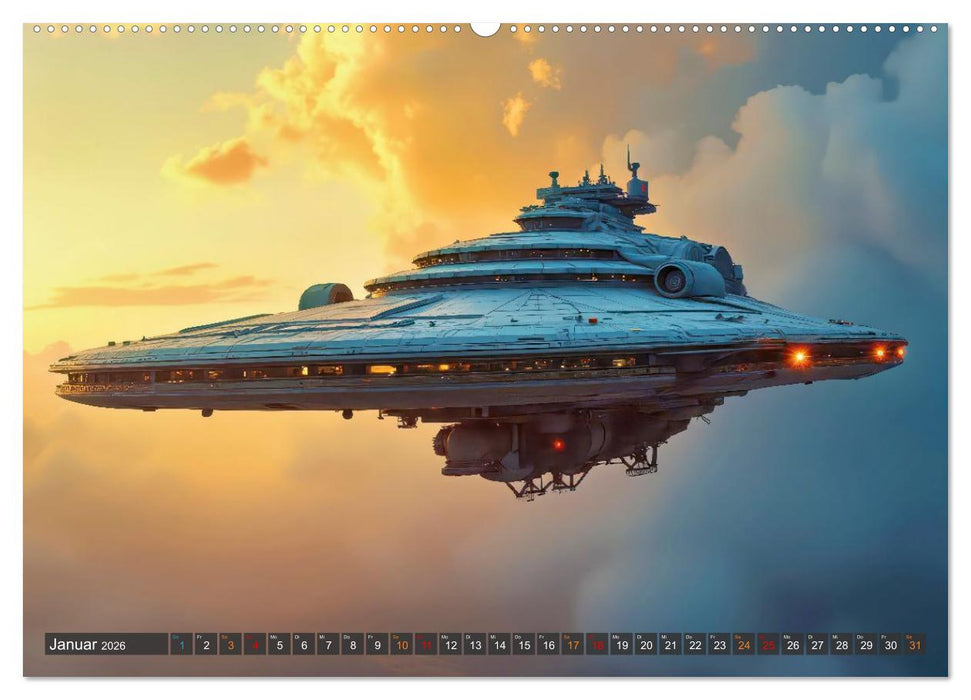 Generationsraumschiffe (CALVENDO Wandkalender 2026)
