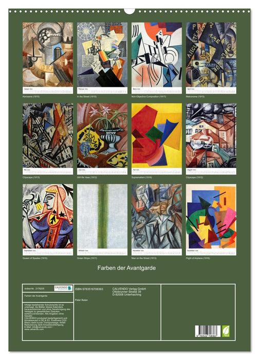 Farben der Avantgarde (CALVENDO Wandkalender 2026)