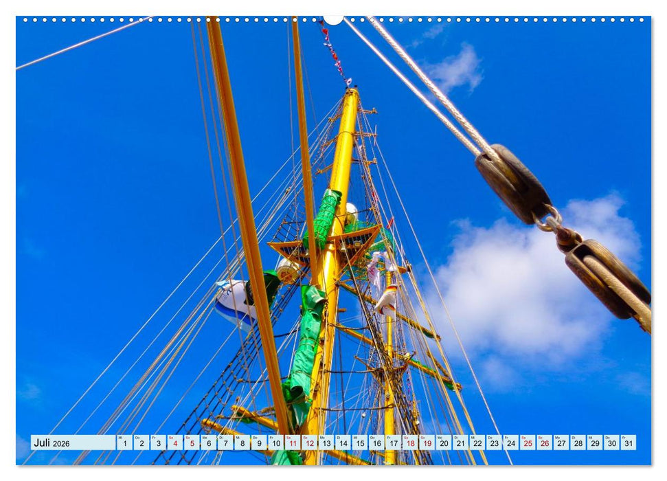 Ein detaillierter Blick auf Segelschiffe (CALVENDO Premium Wandkalender 2026)