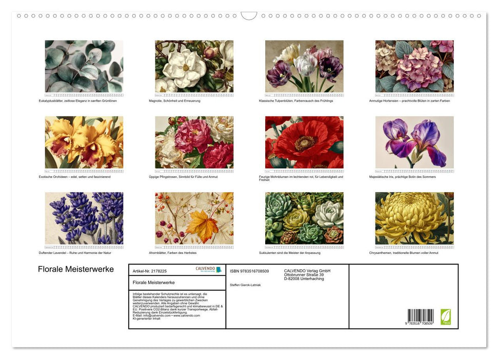 Florale Meisterwerke (CALVENDO Wandkalender 2026)