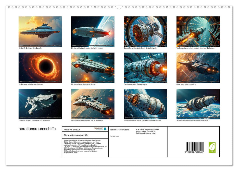 Generationsraumschiffe (CALVENDO Premium Wandkalender 2026)
