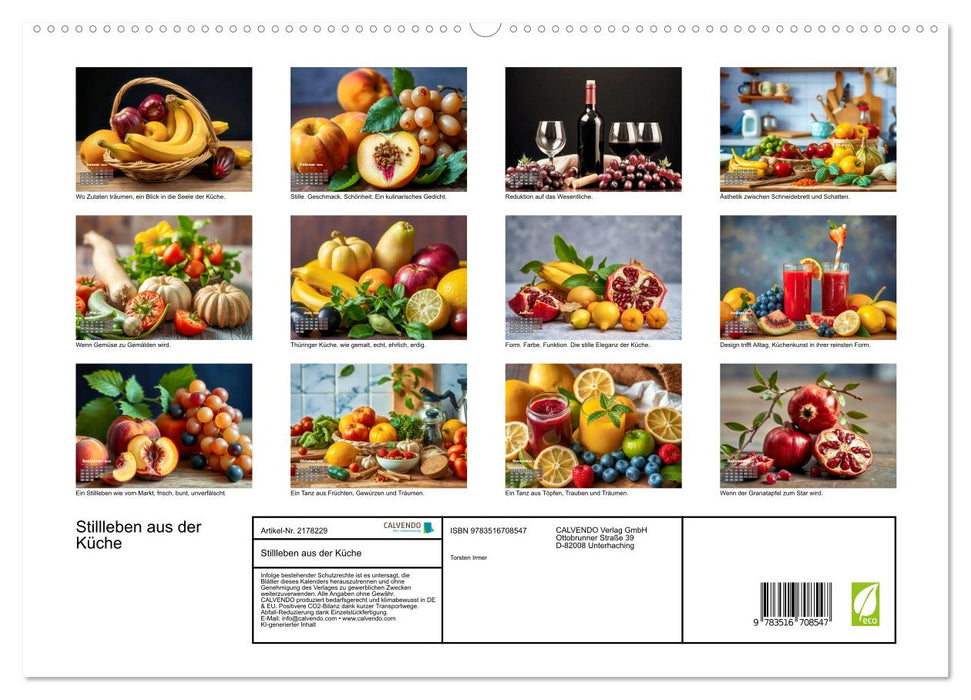 Stillleben aus der Küche (CALVENDO Premium Wandkalender 2026)