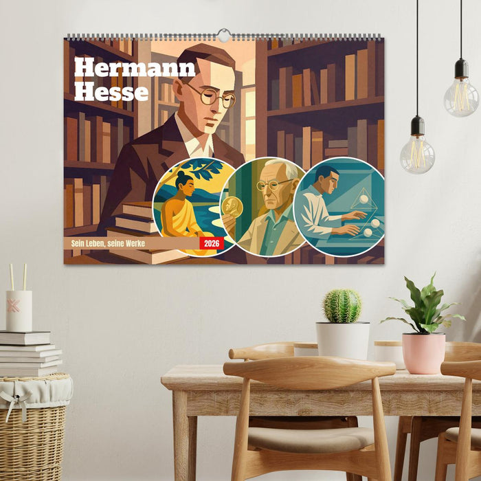 Hermann Hesse. Sein Leben, seine Werke (CALVENDO Wandkalender 2026)