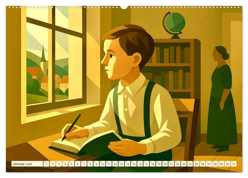 Hermann Hesse. Sein Leben, seine Werke (CALVENDO Wandkalender 2026)