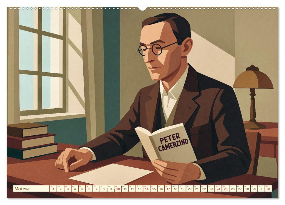 Hermann Hesse. Sein Leben, seine Werke (CALVENDO Wandkalender 2026)