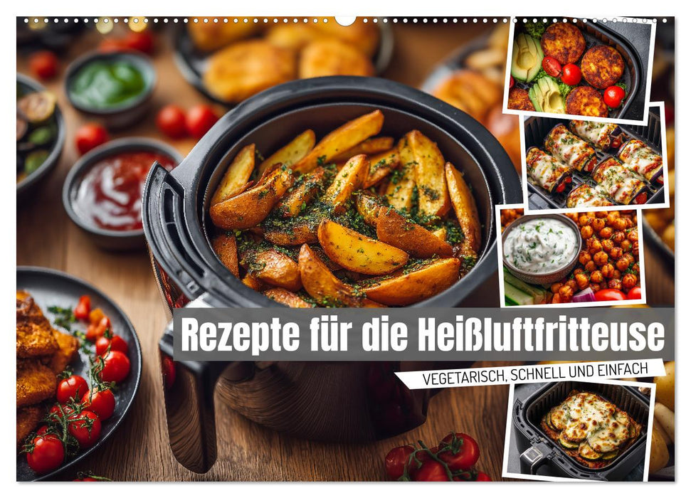 Rezepte für die Heißluftfritteuse - vegetarisch, schnell und einfach (CALVENDO Wandkalender 2026)