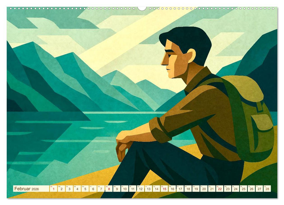 Hermann Hesse. Sein Leben, seine Werke (CALVENDO Premium Wandkalender 2026)