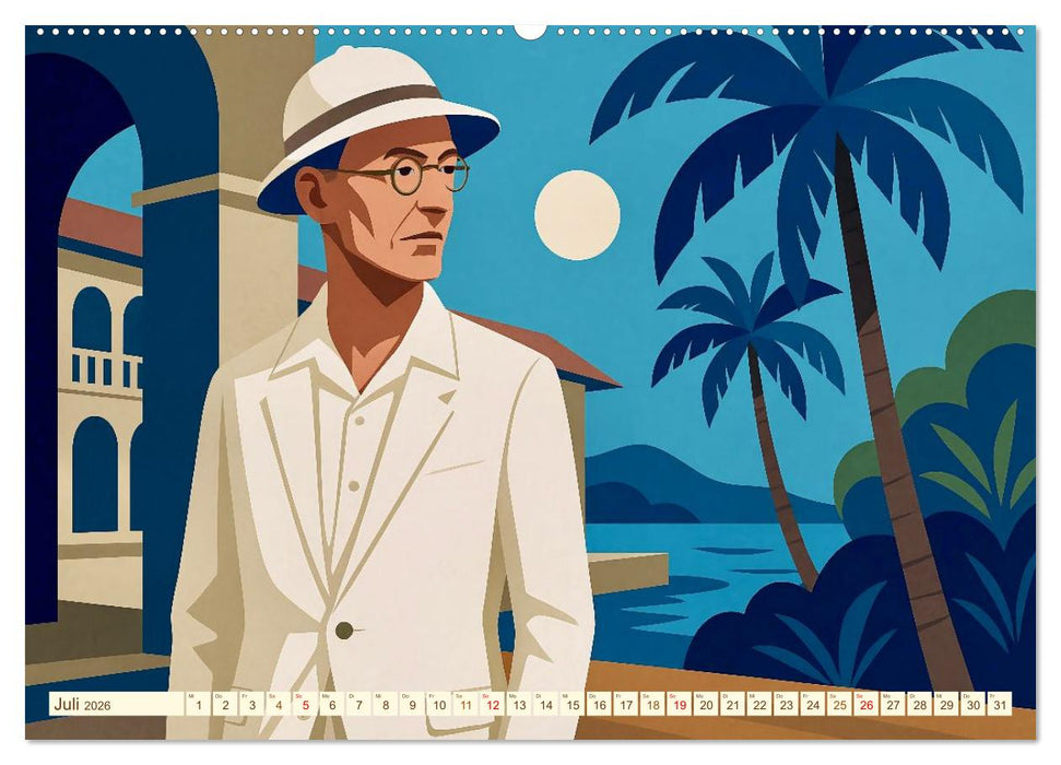 Hermann Hesse. Sein Leben, seine Werke (CALVENDO Premium Wandkalender 2026)