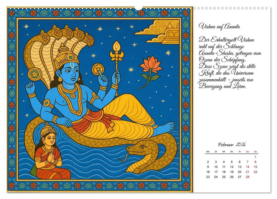 Götterwelten des Hinduismus (CALVENDO Premium Wandkalender 2026)