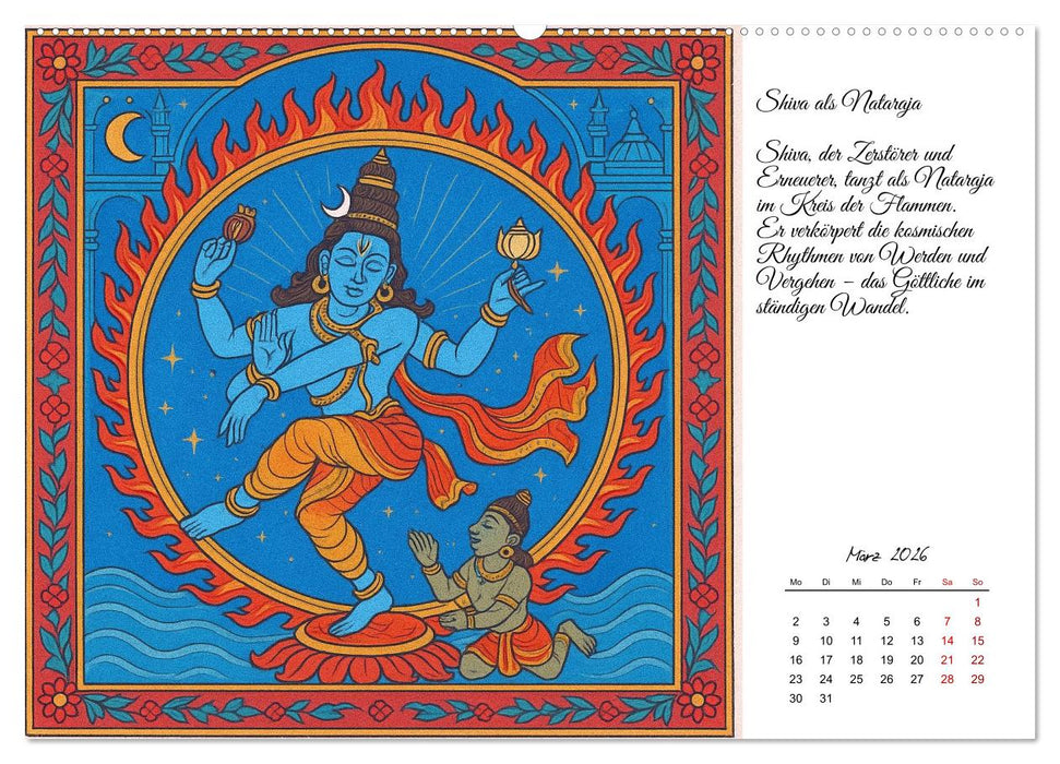 Götterwelten des Hinduismus (CALVENDO Premium Wandkalender 2026)
