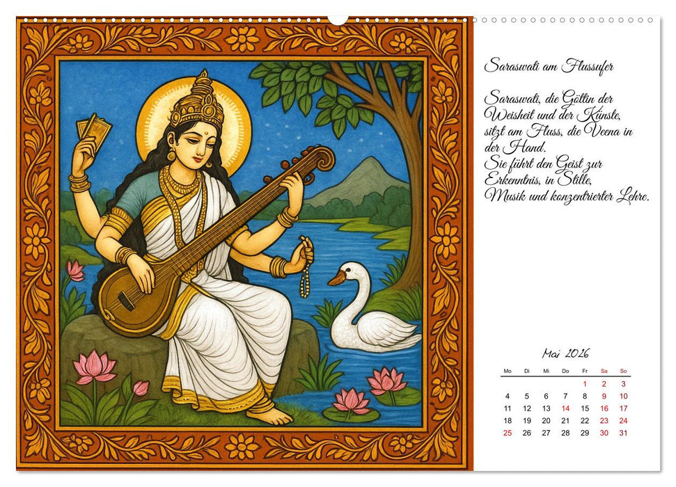 Götterwelten des Hinduismus (CALVENDO Premium Wandkalender 2026)