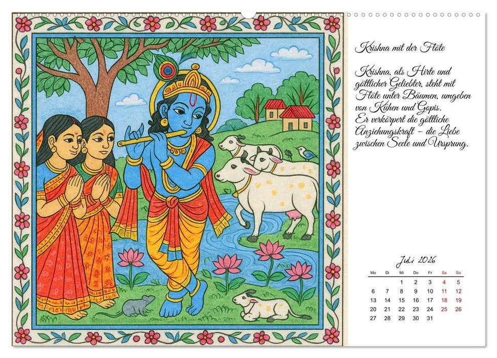 Götterwelten des Hinduismus (CALVENDO Premium Wandkalender 2026)