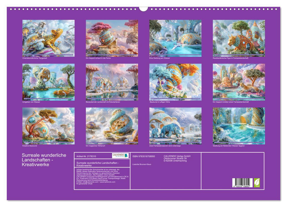 Surreale wunderliche Landschaften - Kreativwerke (CALVENDO Wandkalender 2026)