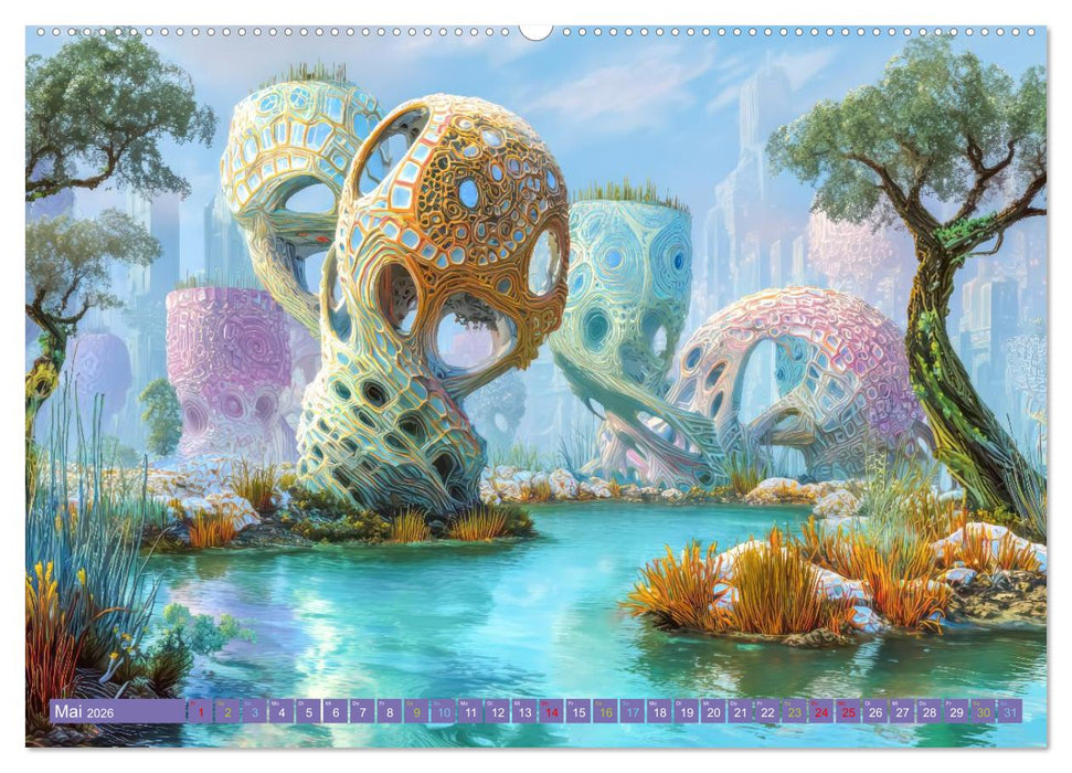 Surreale wunderliche Landschaften - Kreativwerke (CALVENDO Wandkalender 2026)