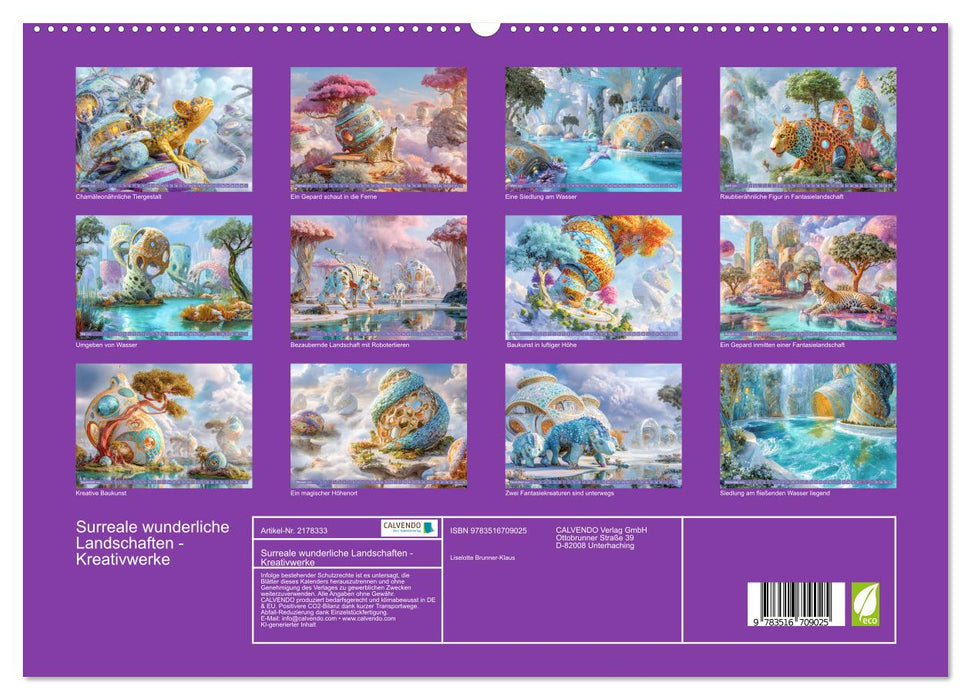 Surreale wunderliche Landschaften - Kreativwerke (CALVENDO Premium Wandkalender 2026)