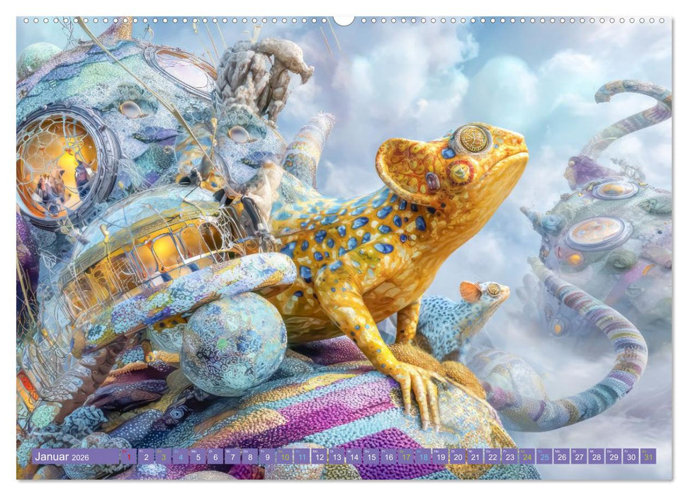 Surreale wunderliche Landschaften - Kreativwerke (CALVENDO Premium Wandkalender 2026)