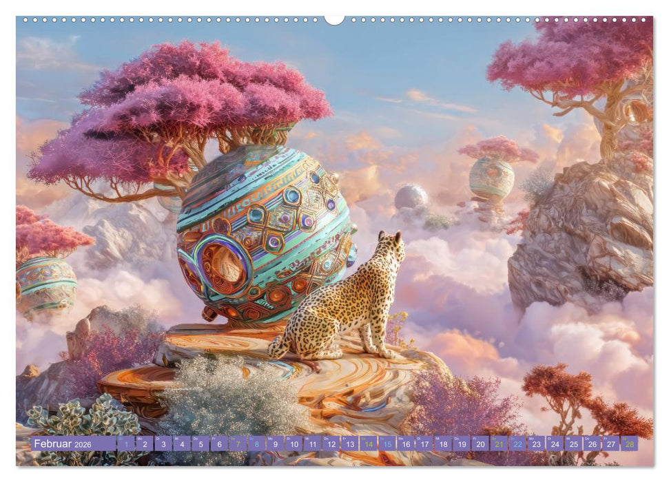 Surreale wunderliche Landschaften - Kreativwerke (CALVENDO Premium Wandkalender 2026)
