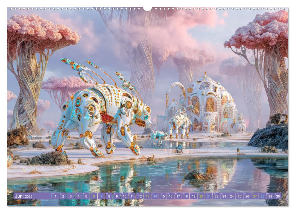 Surreale wunderliche Landschaften - Kreativwerke (CALVENDO Premium Wandkalender 2026)