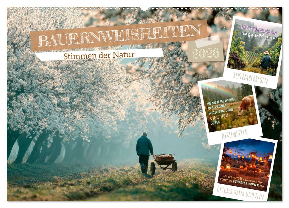 Bauernweisheiten - Stimmen der Natur (CALVENDO Wandkalender 2026)