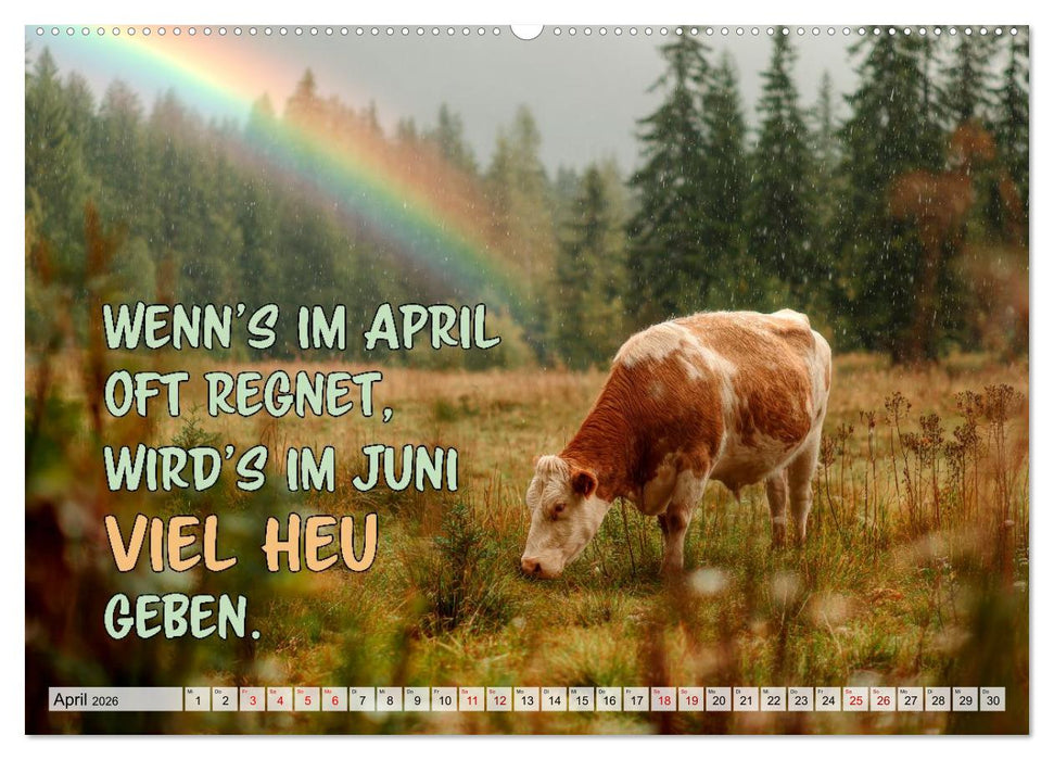 Bauernweisheiten - Stimmen der Natur (CALVENDO Wandkalender 2026)