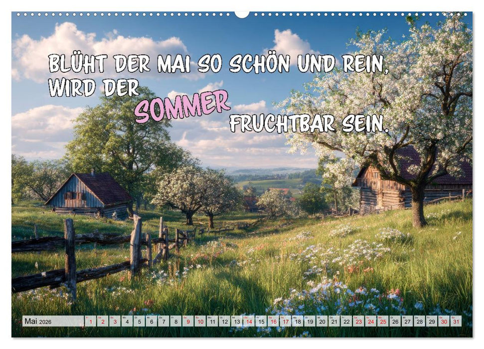 Bauernweisheiten - Stimmen der Natur (CALVENDO Wandkalender 2026)