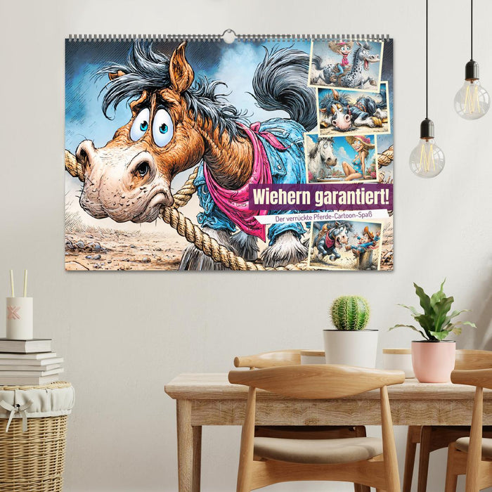 Wiehern garantiert. Der verrückte Pferde-Cartoon-Spaß (CALVENDO Wandkalender 2026)