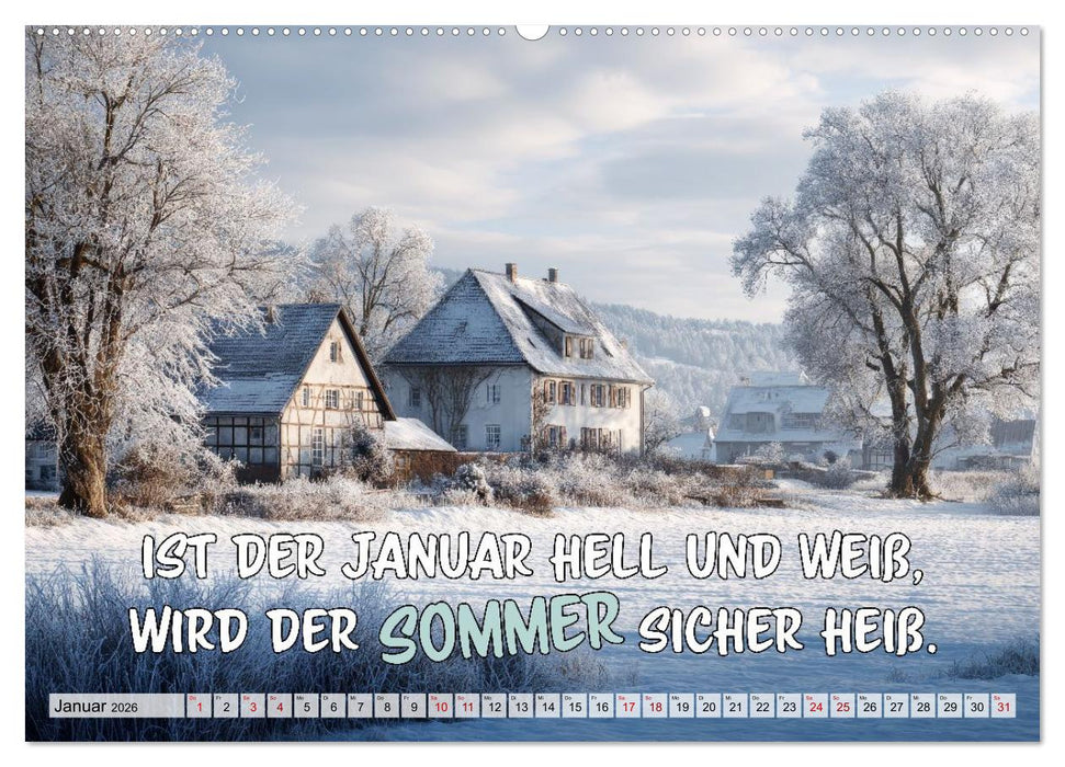 Bauernweisheiten - Stimmen der Natur (CALVENDO Premium Wandkalender 2026)