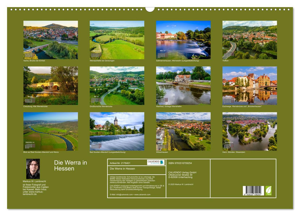 Die Werra in Hessen (CALVENDO Wandkalender 2026)
