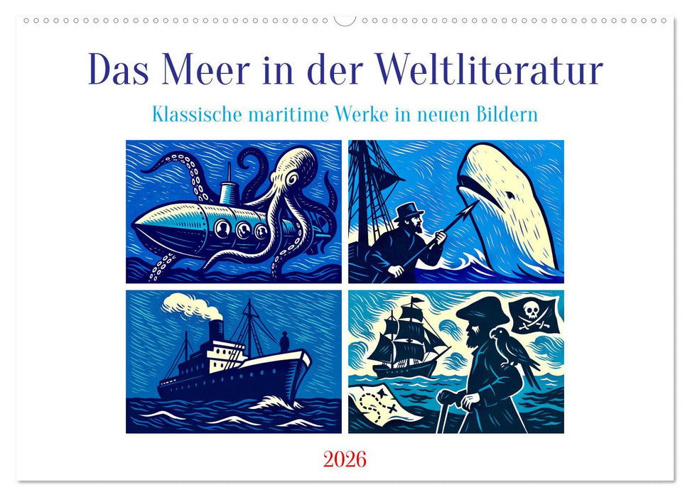 Das Meer in der Weltliteratur (CALVENDO Wandkalender 2026)