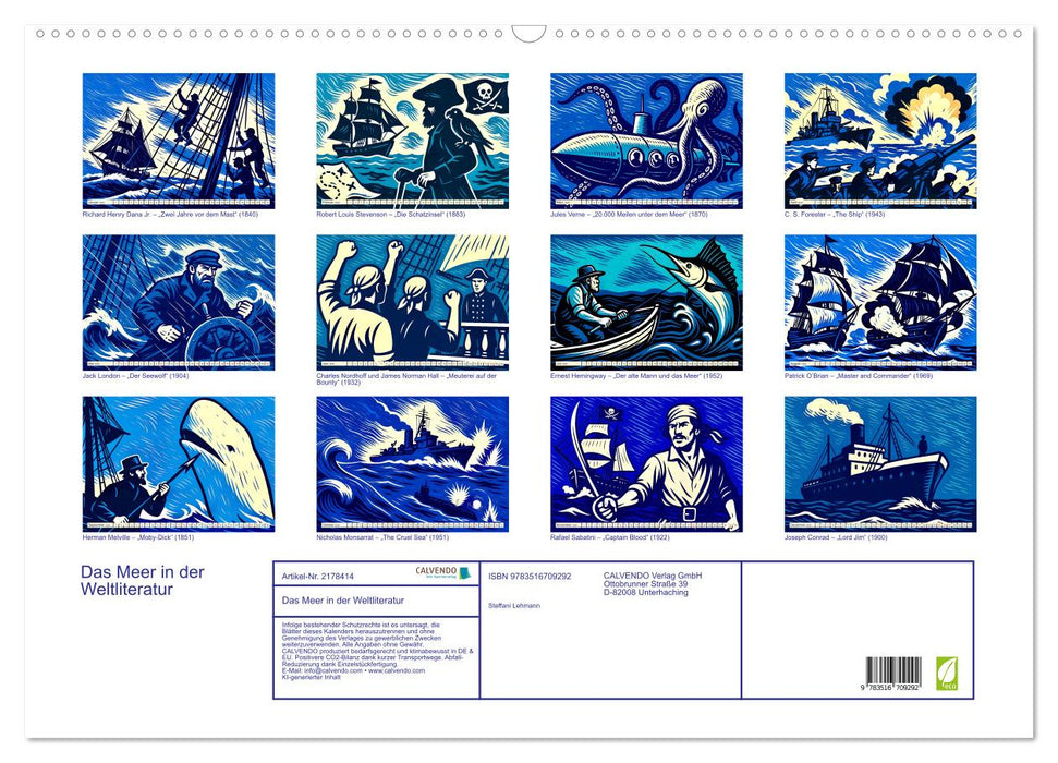 Das Meer in der Weltliteratur (CALVENDO Wandkalender 2026)