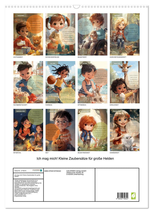 Ich mag mich! Kleine Zaubersätze für große Helden (CALVENDO Wandkalender 2026)