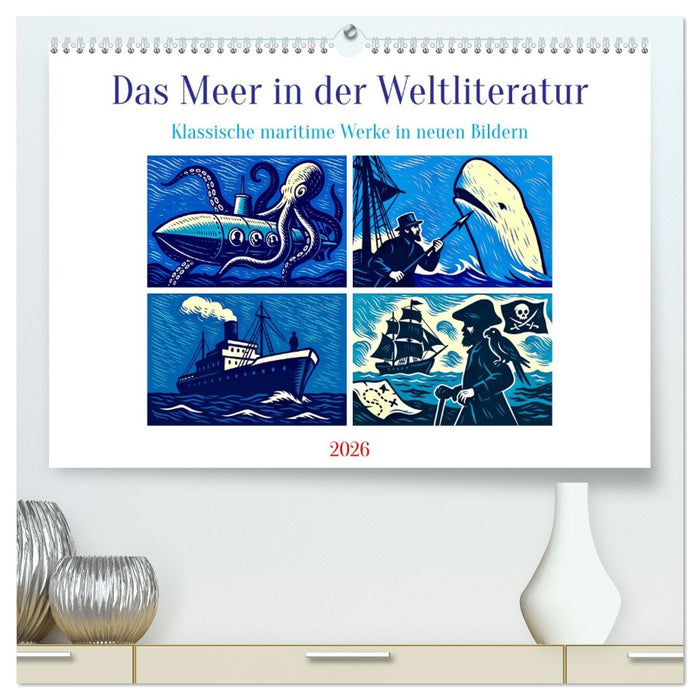 Das Meer in der Weltliteratur (CALVENDO Premium Wandkalender 2026)