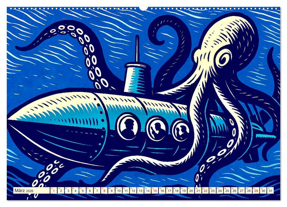 Das Meer in der Weltliteratur (CALVENDO Premium Wandkalender 2026)