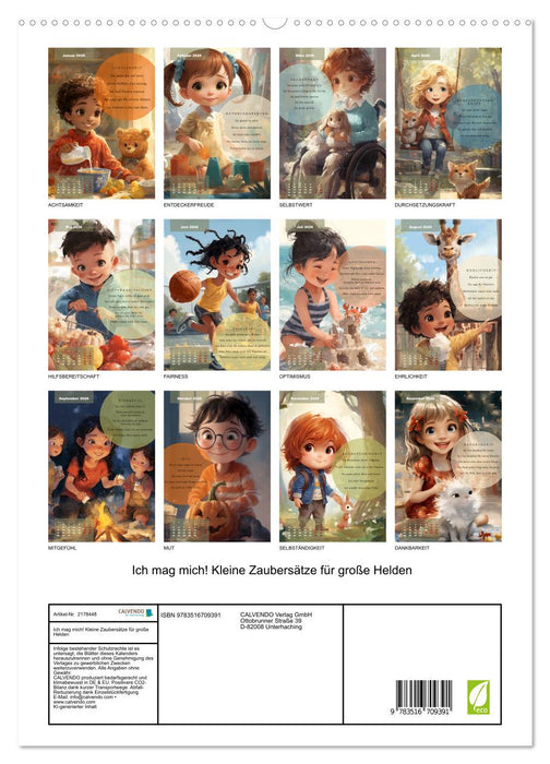 Ich mag mich! Kleine Zaubersätze für große Helden (CALVENDO Premium Wandkalender 2026)