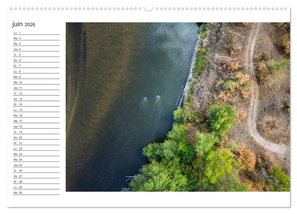 Les couleurs de l'Allier - Un affluent la Loire (CALVENDO Calendrier mensuel 2026)