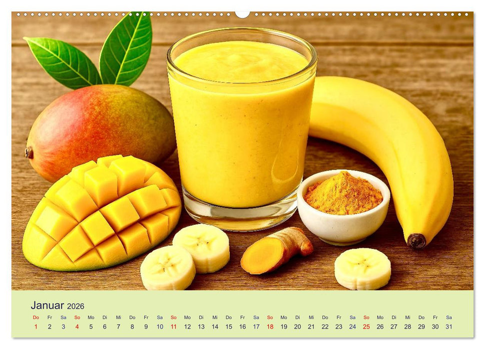 Gesunde Smoothies (CALVENDO Premium Wandkalender 2026)