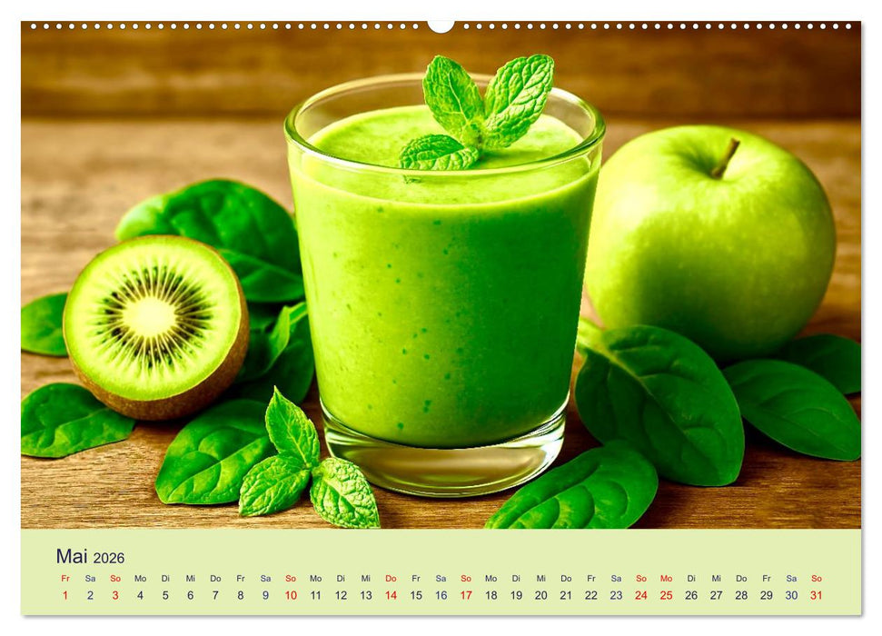 Gesunde Smoothies (CALVENDO Premium Wandkalender 2026)