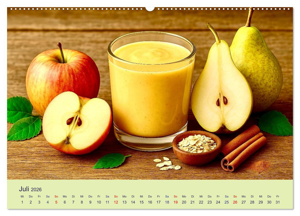 Gesunde Smoothies (CALVENDO Premium Wandkalender 2026)