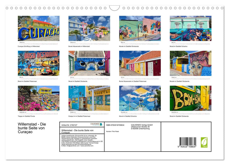 Willemstad - Die bunte Seite von Curaçao (CALVENDO Wandkalender 2026)