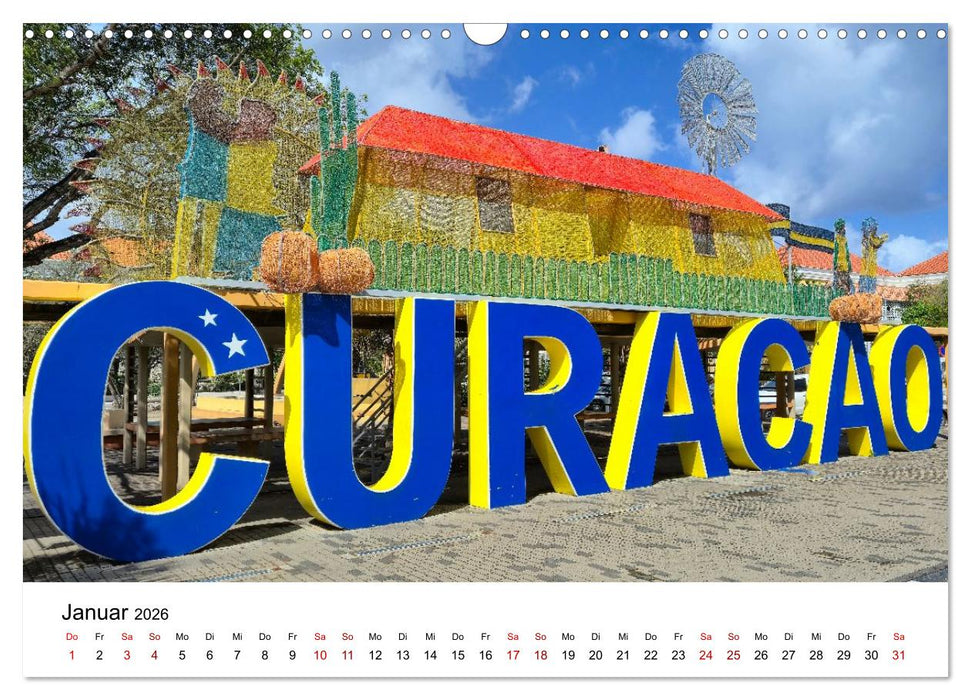 Willemstad - Die bunte Seite von Curaçao (CALVENDO Wandkalender 2026)