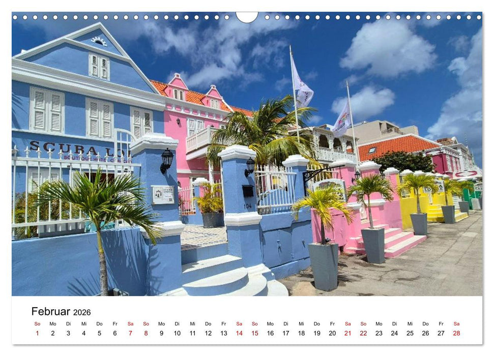 Willemstad - Die bunte Seite von Curaçao (CALVENDO Wandkalender 2026)